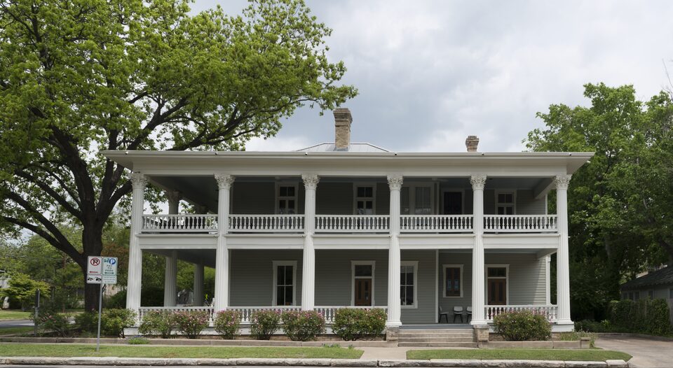 The 1887 Moore-Flack House, a restored Victorian home in Austin
